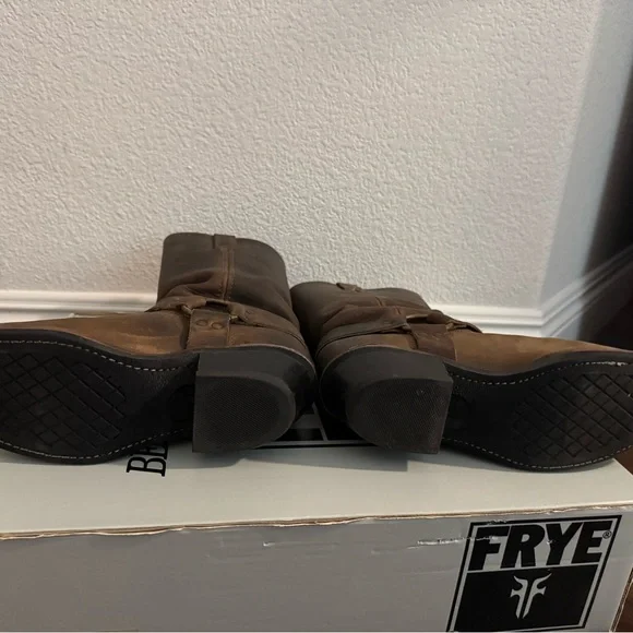 Tan Frye Harness Leather Boots - Picture 13 of 14
